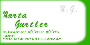 marta gurtler business card